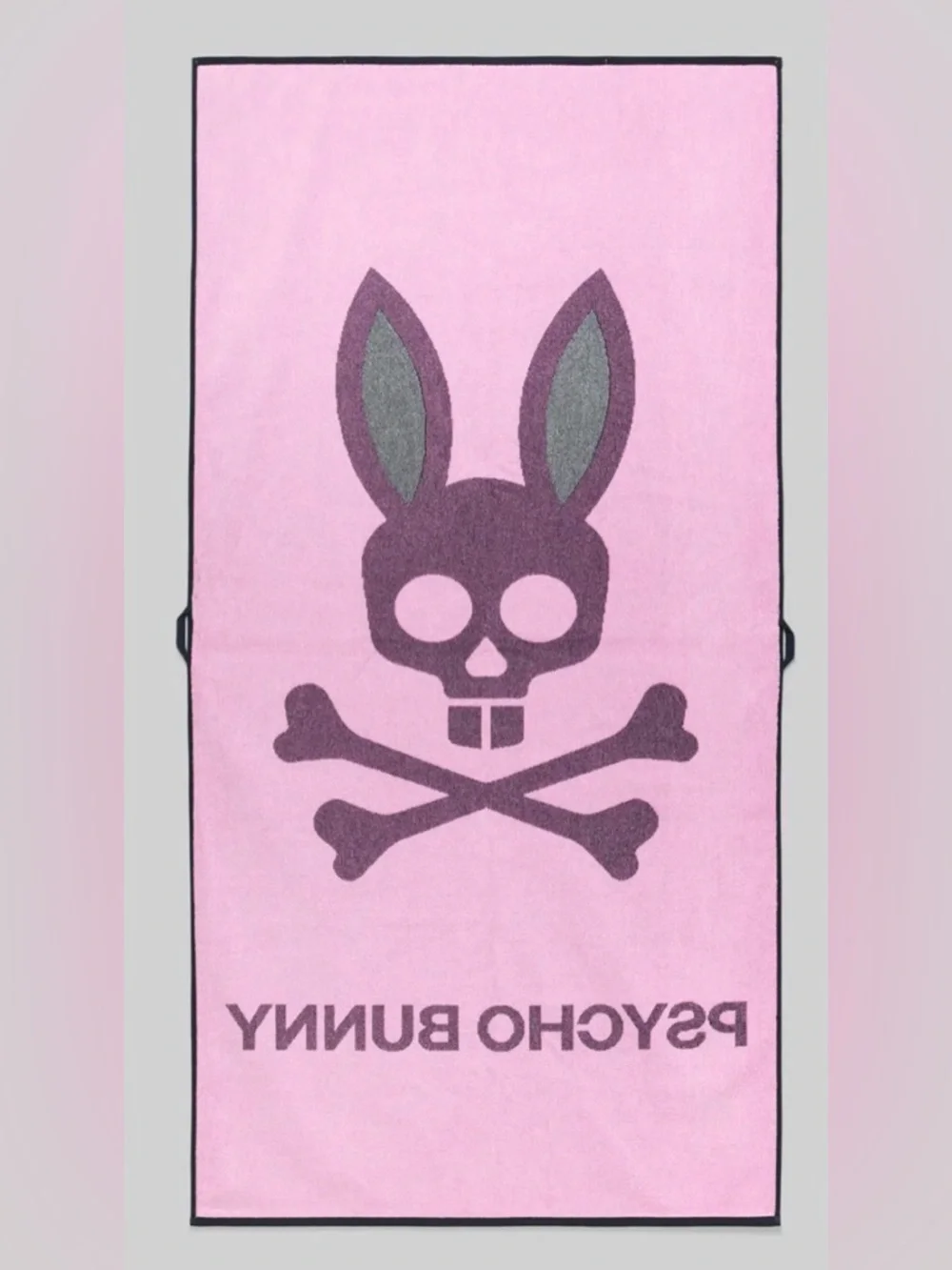 NWT Psycho Bunny Classic Thick Oversized Beach Towel Navy Blue/Pink
